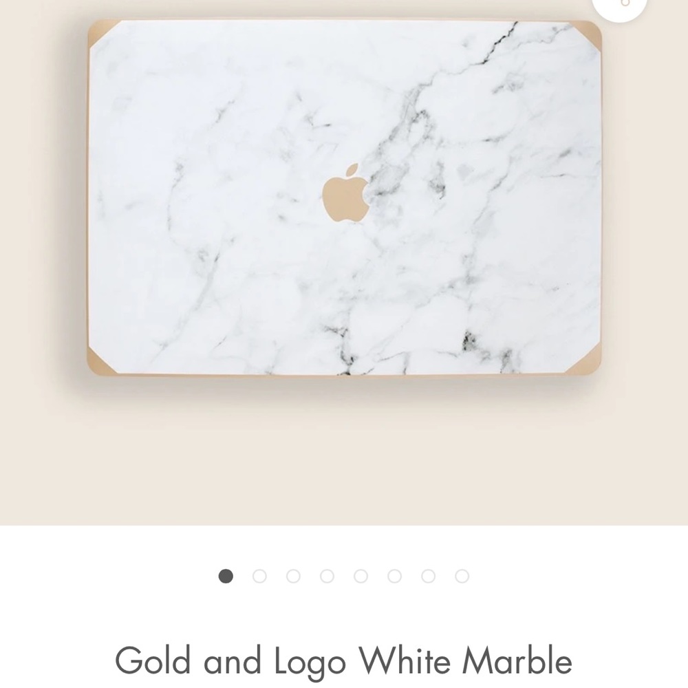 Apple Mac Gold Marble Hard Case